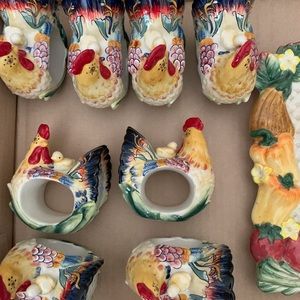 Fitz and Floyd napkin rings set